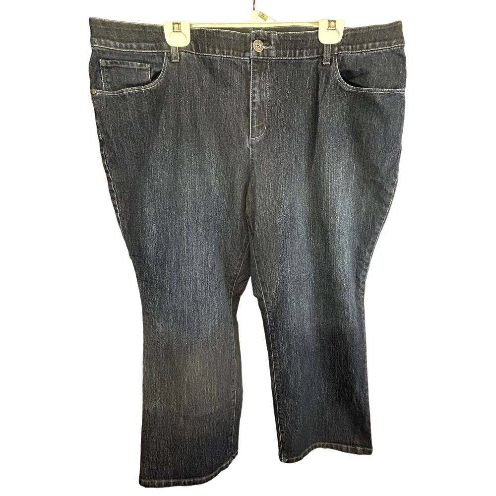 SKU2537 CJ Banks Women's Size 24W Petite Dark Blue Stretch Jeans